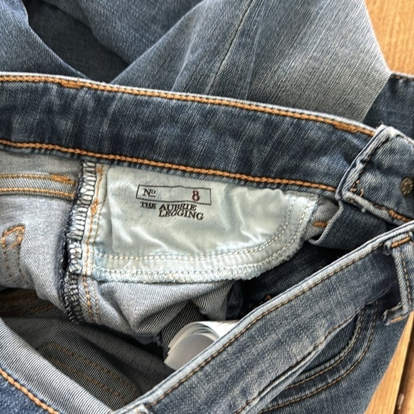 Polo Ralph Lauren Little Girls Aubrie Denim Leggings Size 8 - Picture 4 of 5